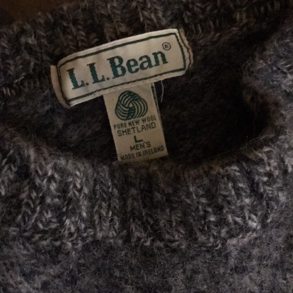 LL Bean 100% wool sweater made in Ireland